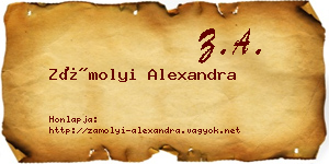 Zámolyi Alexandra névjegykártya