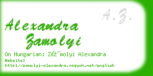 alexandra zamolyi business card